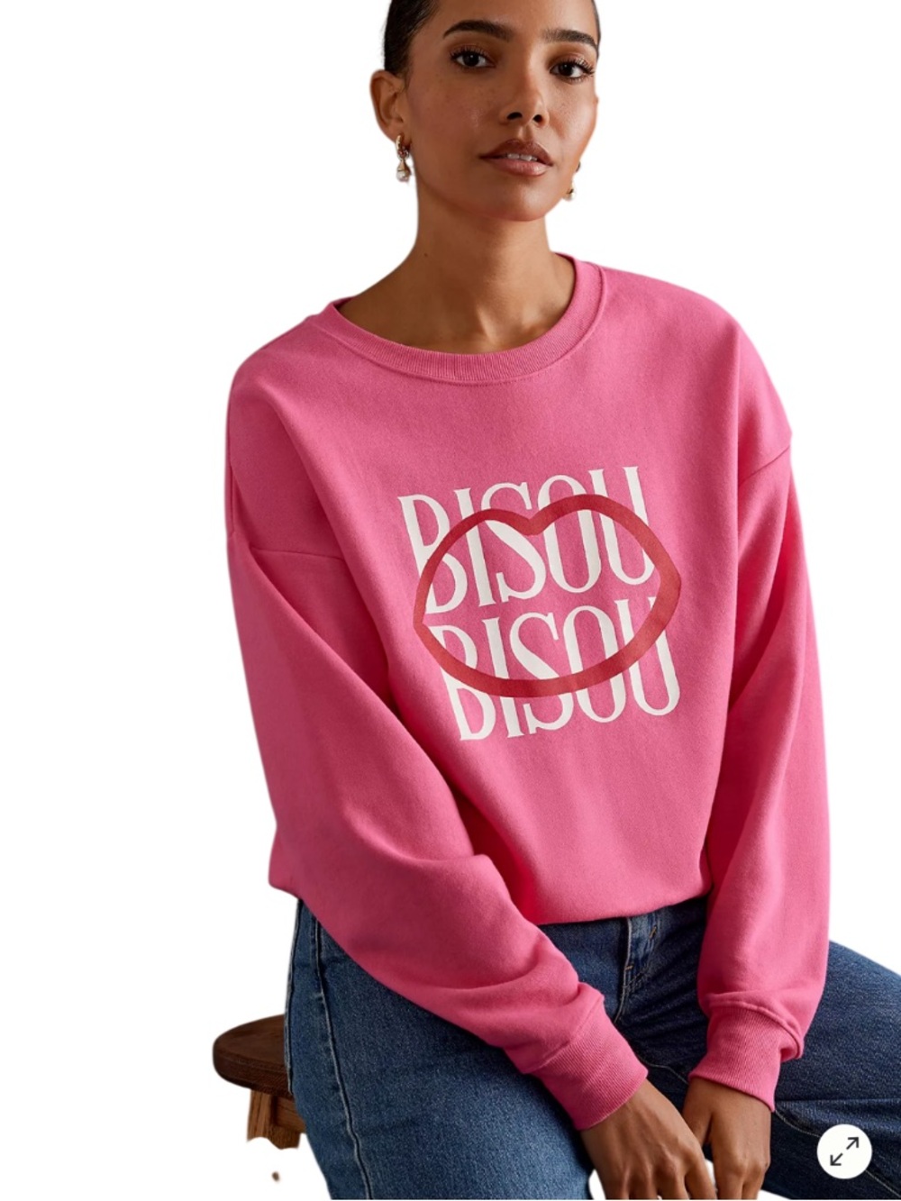 Jordan Nickson for Anthropologie Bisou Bisou Sweatshirt
